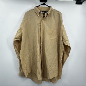 Ralph Lauren Mens Blake Shirt XL Yellow Blue Square Check Button Down LongSleeve